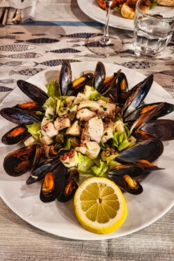 Campingplatz Etruria: Meeresfrüchte Salat