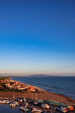 Der Ausblick von der Burg von Castiglione